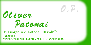oliver patonai business card